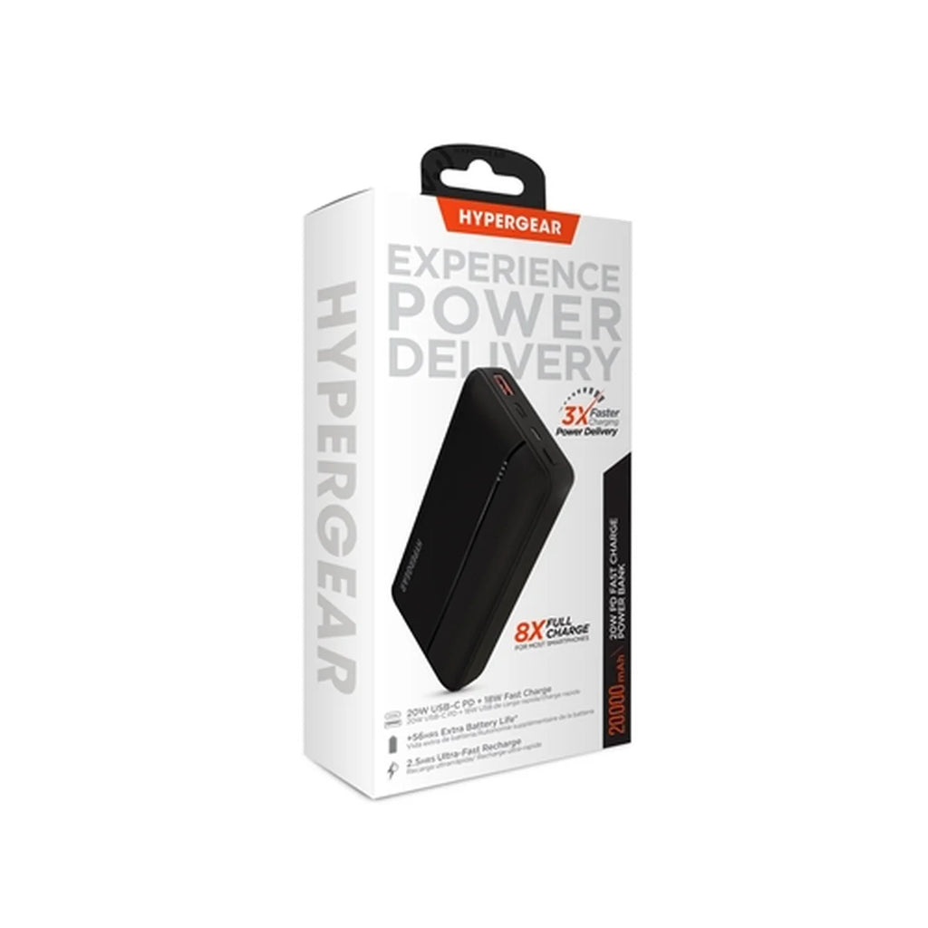 Hypergear power bank packaging on a white background