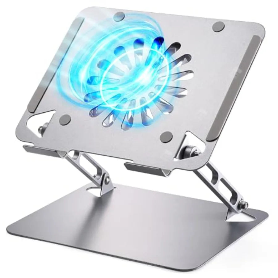 Laptop Cooling Pad with Upgrade Low-Noise Fan and 3.0 USB Hubs Ventilated Laptop Cooler Prevent Overheating Adjustable Ergonomi