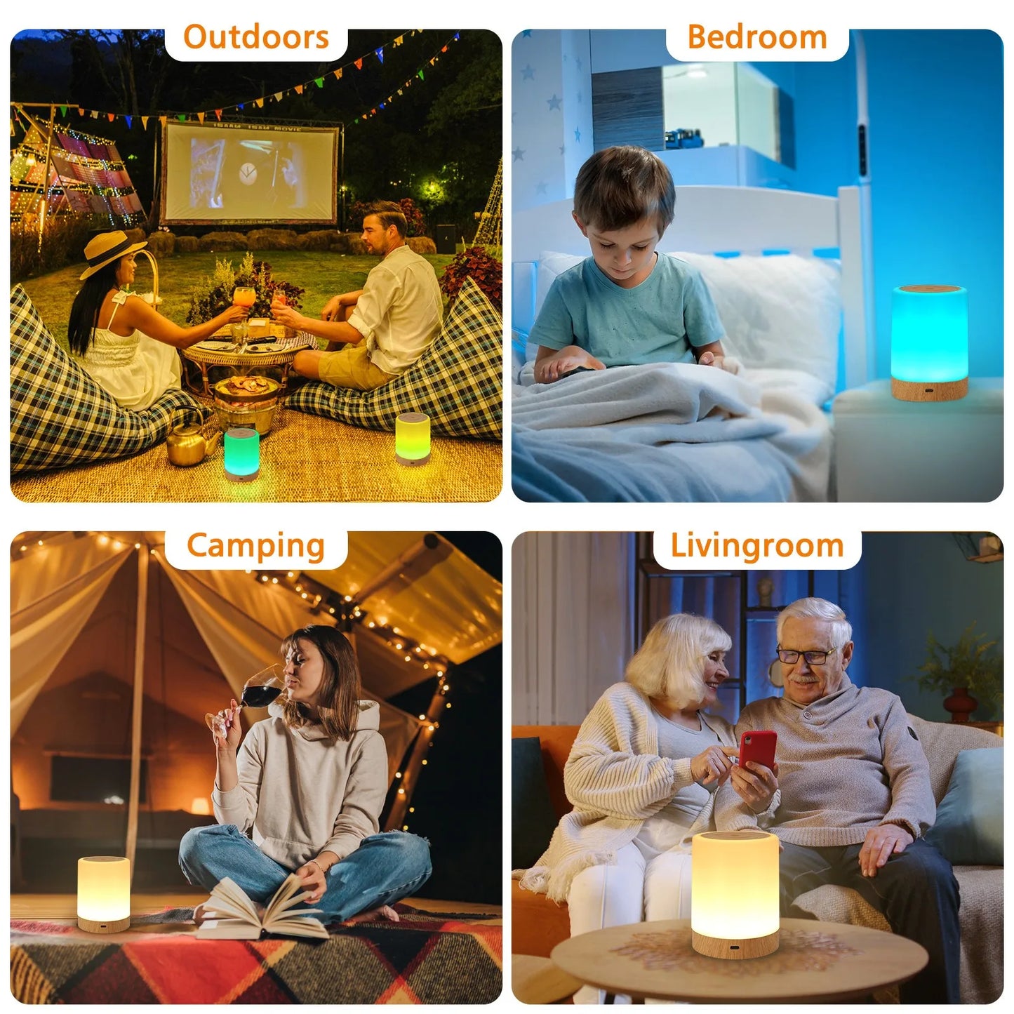 LumiAura Touch Lamp