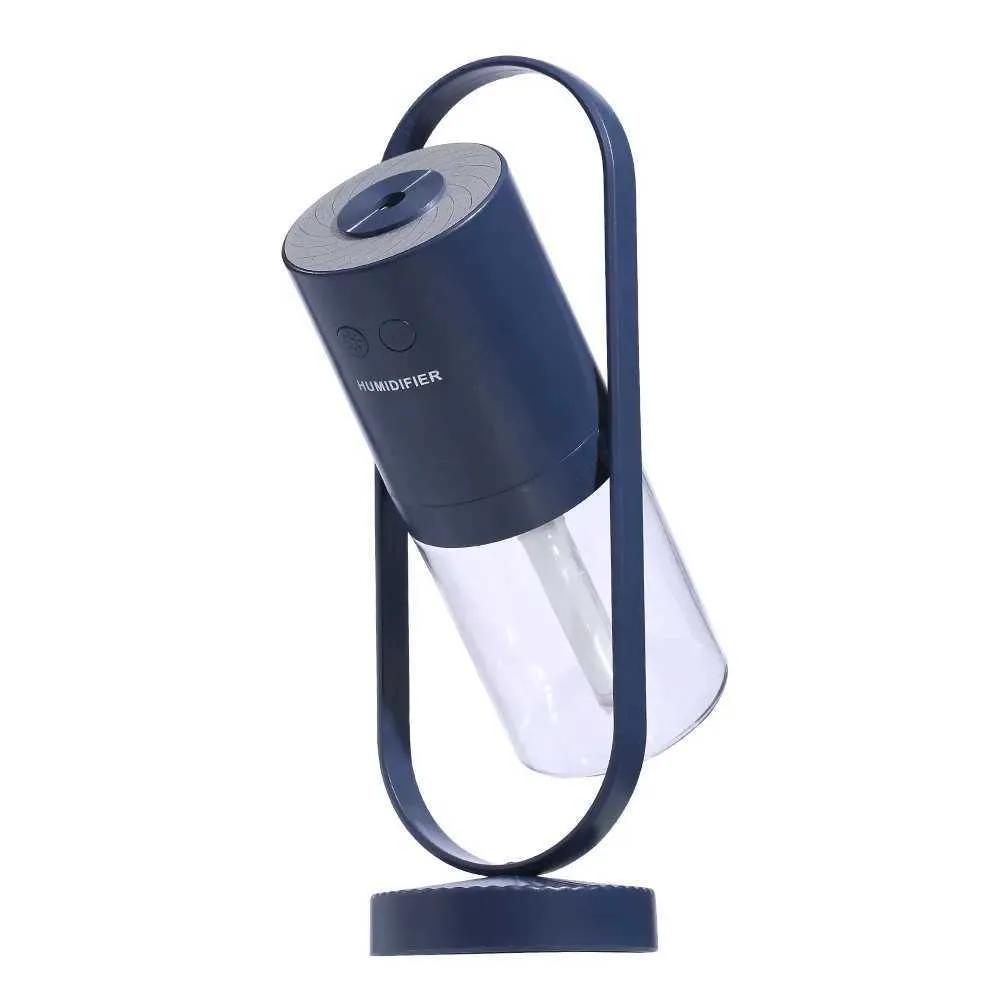 Blue portable humidifier on a white background