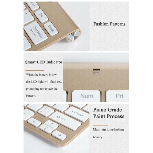 Keyboard with features highlighted on a white background