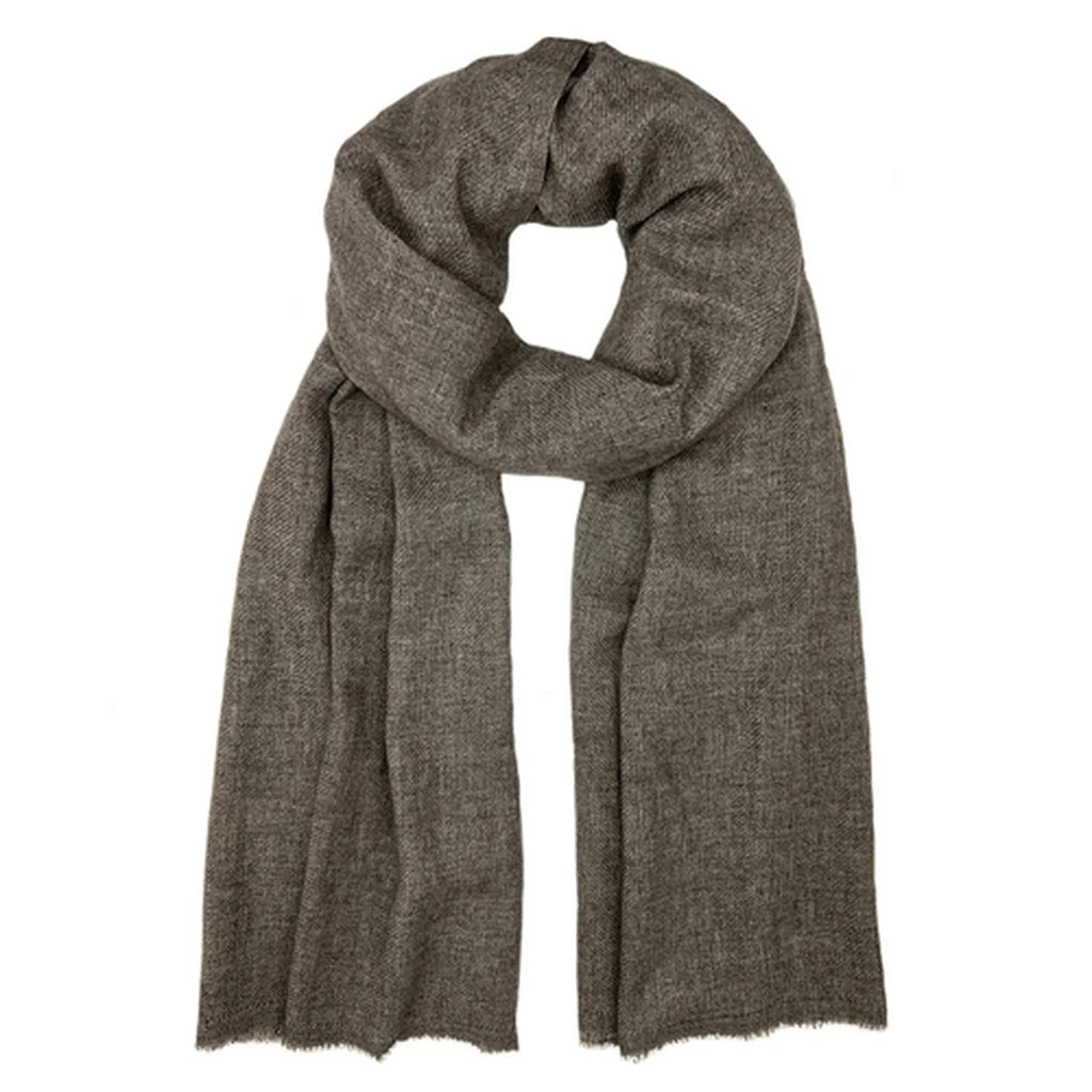 Espresso brown scarf on a white background
